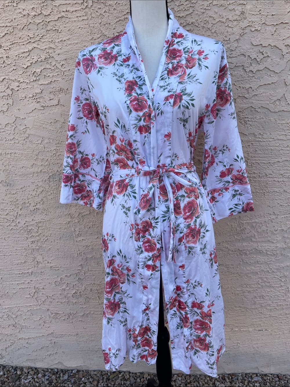 Papinelle robe dressing gown duster romantic floral rose cottagecore dainty smal